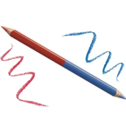 LYRA Silbenstift mit Doppelspitze rot/blau, 3-kant, 10 mm ø