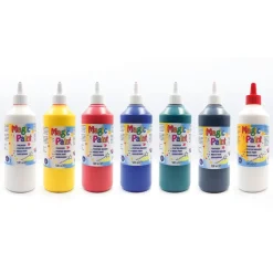 Magic Paint Zauberfarbe inkl. Textilmedium á 500 ml, 7-tlg.