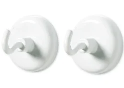 Magnet-Haken-Set, 47 mm ø, weiß, 2-tlg.
