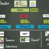 Magnetischer Kalender mit Klassendiensten, 76-tlg.