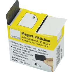 Magnet-Plättchen selbstklebend im Spender, 45 Stück