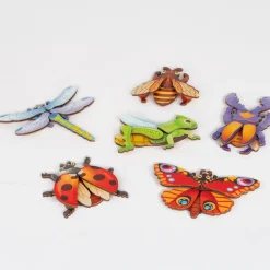 Magnet-Puzzle "Insekten" aus Holz, 45-tlg.