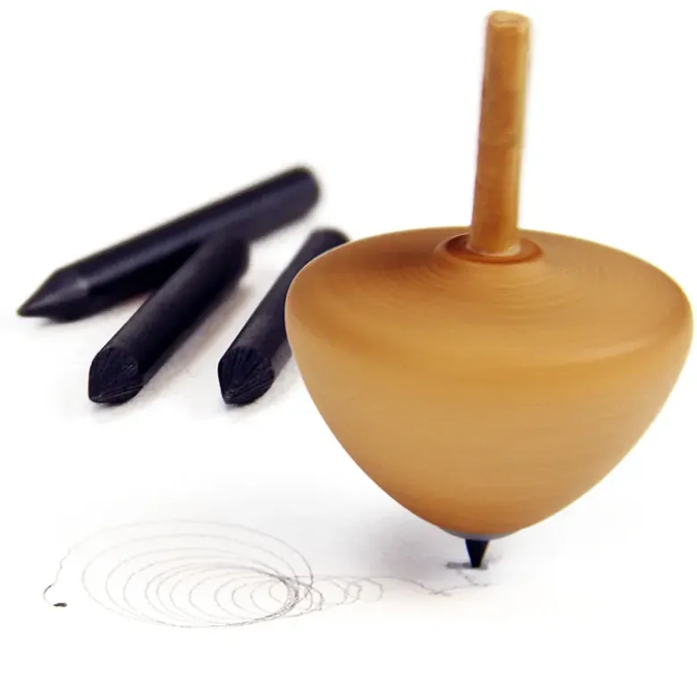 Mal-Kreisel mini aus Holz, 4 cm ø