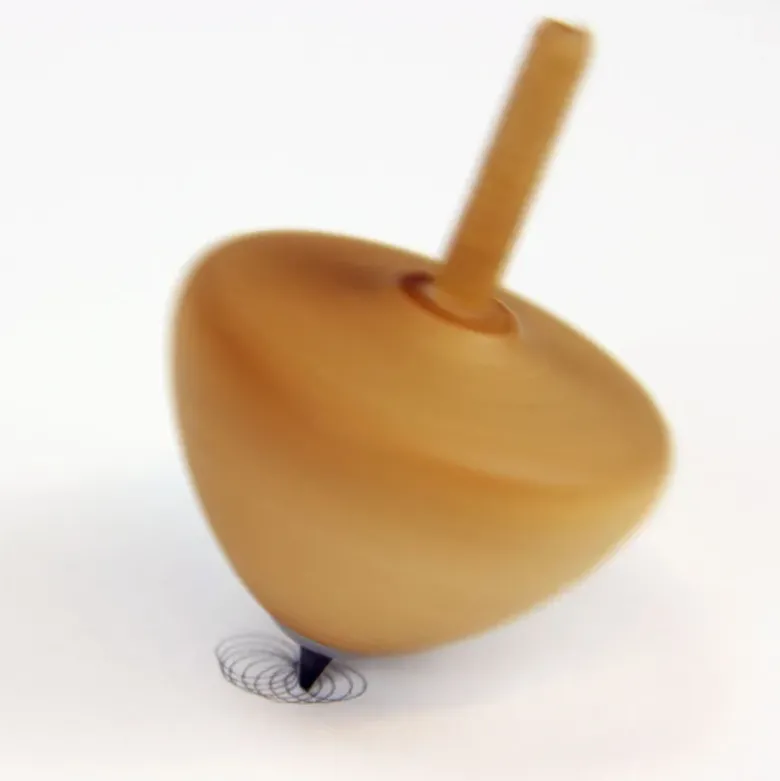 Mal-Kreisel mini aus Holz, 4 cm ø