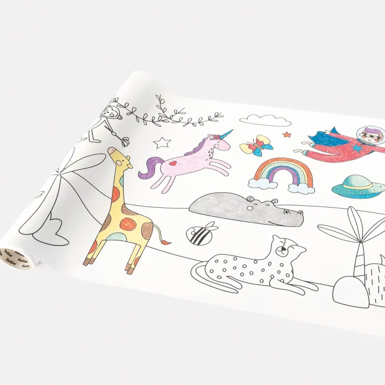 Malpapierrolle mit Motiven "Adventure", 30 cm x 4 m