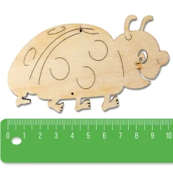 Marienkäfer aus Holz, 10x6 cm