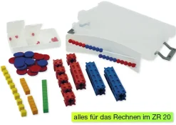 Mathe-Basis-Set Plus Zahlenraum bis 20, 58-tlg, in Box, rot/blau