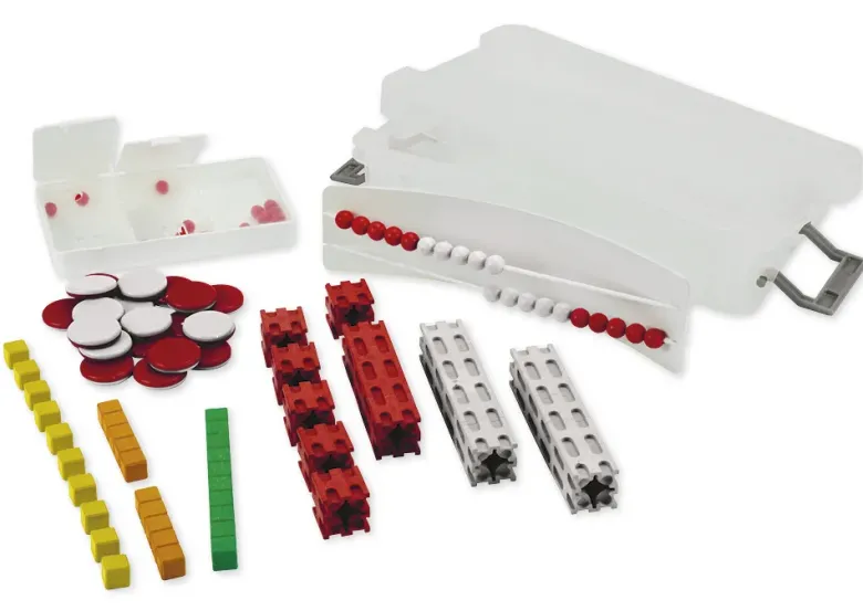 Mathe-Basis-Set Plus Zahlenraum bis 20, 58-tlg, in Box, rot/weiß