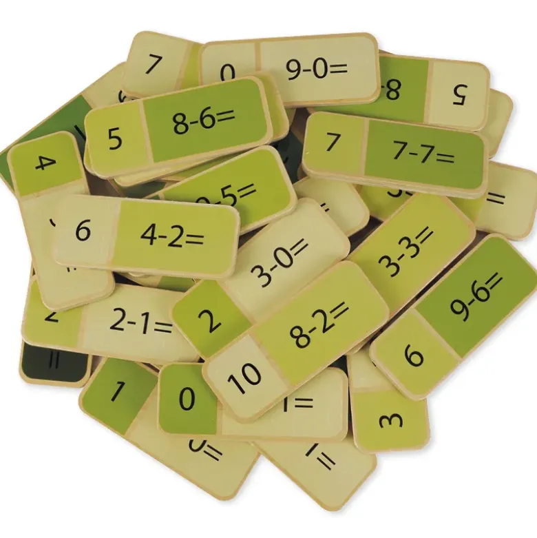 Mathematik-Domino "Subtraktionsaufgaben", 65-tlg. im Stoffbeutel
