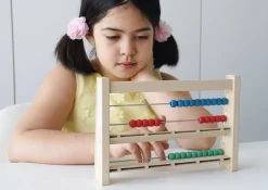 Montessori-Rechenrahmen aus RE-Wood, 4 Reihen/4-stellig 
