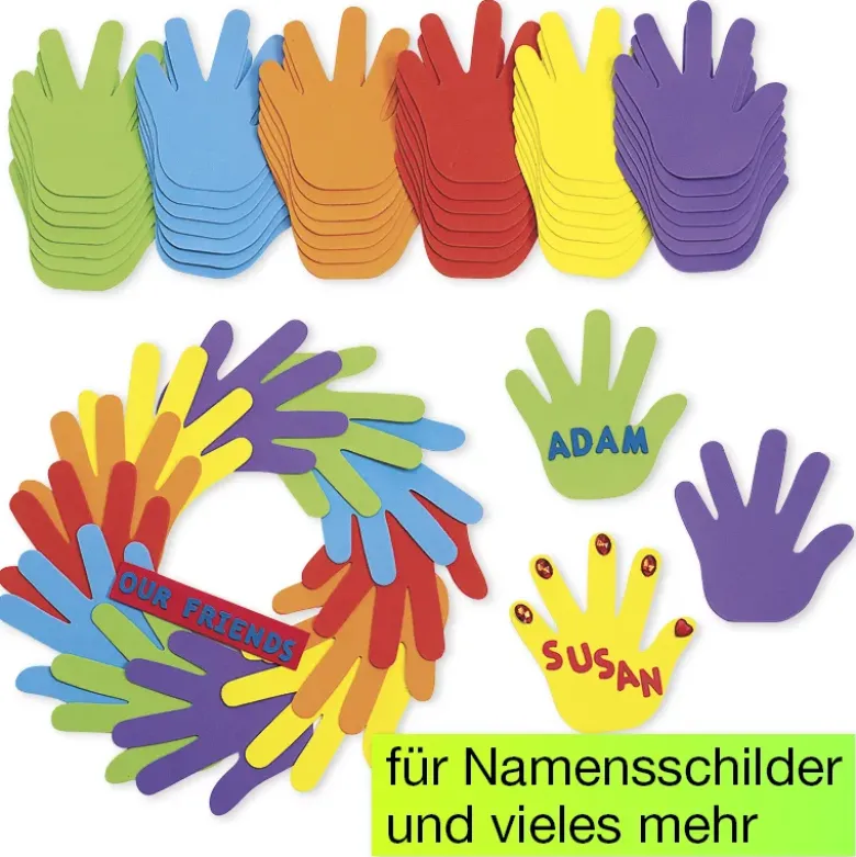 Moosgummi-Hände, 150 Stück
