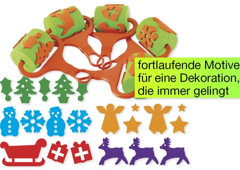 Motiv-Druckrollen "Weihnachten", 5-tlg.