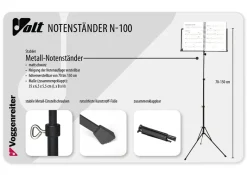 Notenständer, 70 - 150 cm Höhe