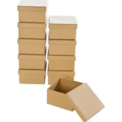 Pappboxen eckig, 10 Stück