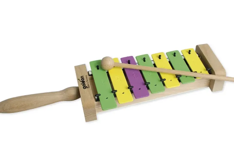 Pentatonisches Glockenspiel, d3 - f4, mit Schlägel und Griff
