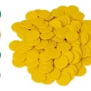 Plättchen aus Re-Plastic, vollfarbig, 100 Stück
