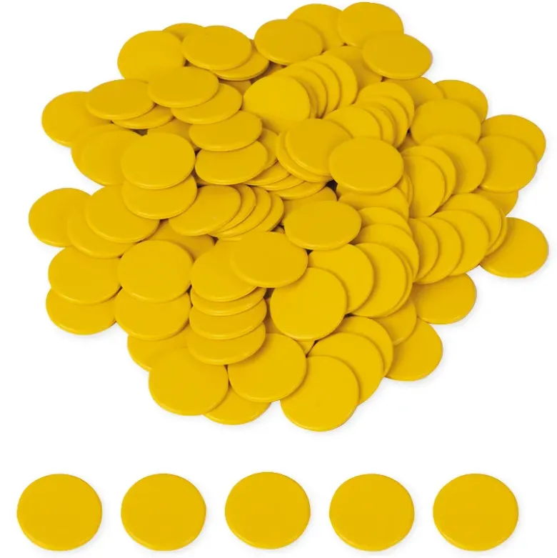 Plättchen aus Re-Plastic, vollfarbig, 100 Stück