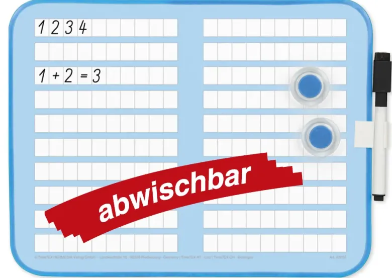 Prima-Colori Rechenübungs-Whiteboard, 4-tlg., magnethaftend