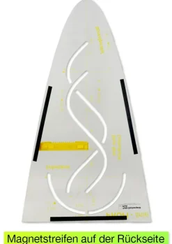 Profi-Parabelschablone 59 cm, magnetisch, mit Griff