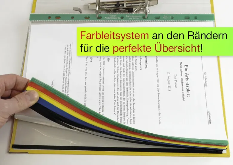 Prospekt-Hüllen A4 mit Duplex-Farbstreifen, 50 Stück