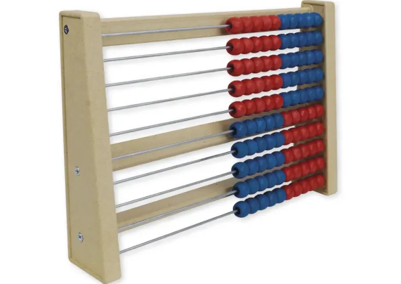 Rechenrahmen für 100-er Zahlenraum rot/blau