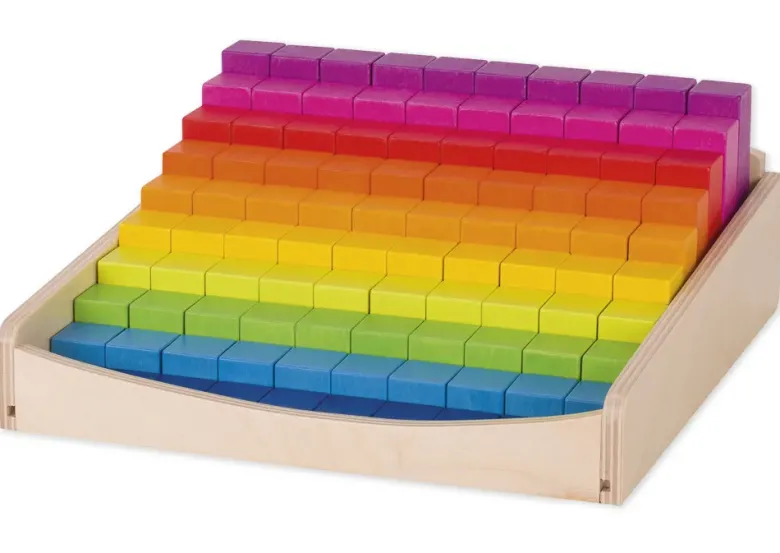 Rechenstäbe in Regenbogenfarben, 100-tlg.