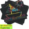 Regenbogen-Kratzpapier, 100 Blatt