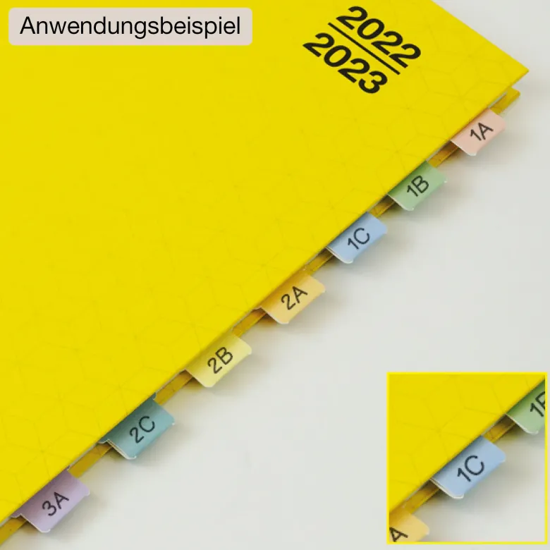 Register-Taben 29-tlg., selbstklebend, aus Karton-Papier