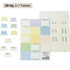 Register-Taben 29-tlg., selbstklebend, aus Karton-Papier