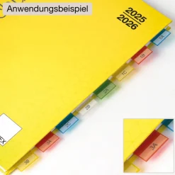 Register-Taben 12-tlg., selbstklebend, aus Kunststoff-Folie