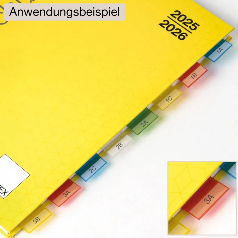 Register-Taben 12-tlg., selbstklebend, aus Kunststoff-Folie