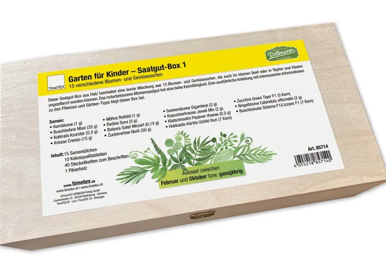 Saatgut-Box "Gartenbox für Kinder", Set 1, 67-tlg.