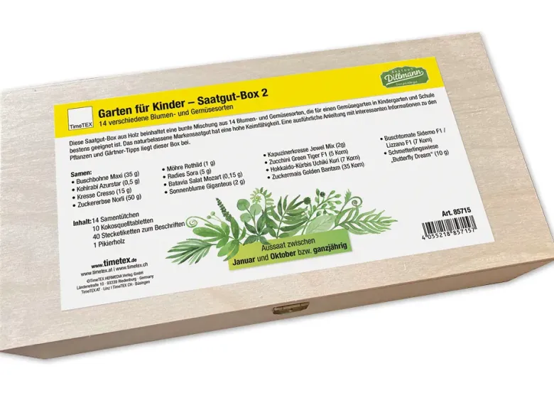 Saatgut-Box "Gartenbox für Kinder", Set 2, 65-tlg.