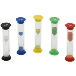 Sanduhren-Set 20-tlg., 9cm hoch, 2,5cm ø, in Koffer