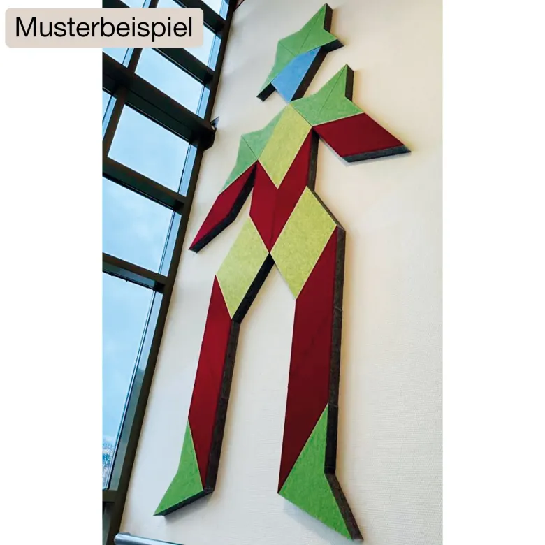 Schallabsorber Silentstar "Mann mit Hut", 145x256 cm, 21-tlg.