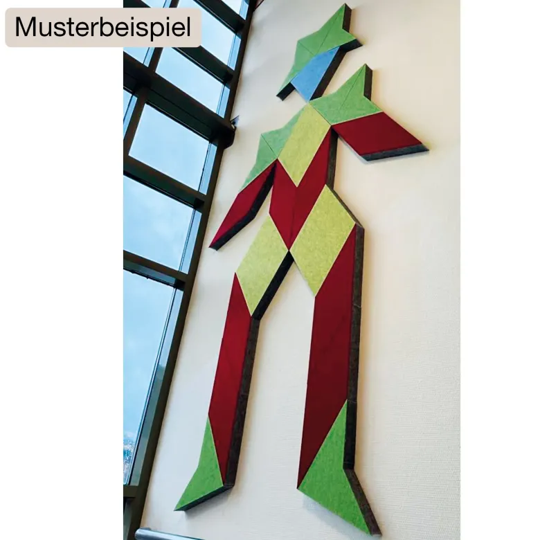 Schallabsorber Silentstar "Mann mit Hut", 89x158 cm, 21-tlg.