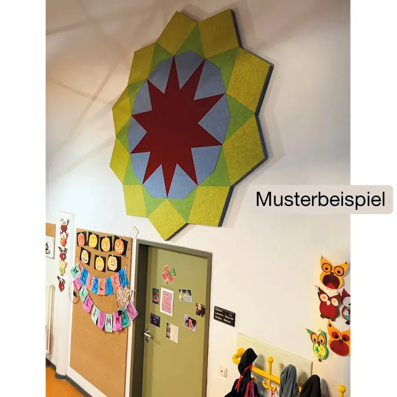 Schallabsorber Silentstar "Sonne", 123x129 cm, 40-tlg.