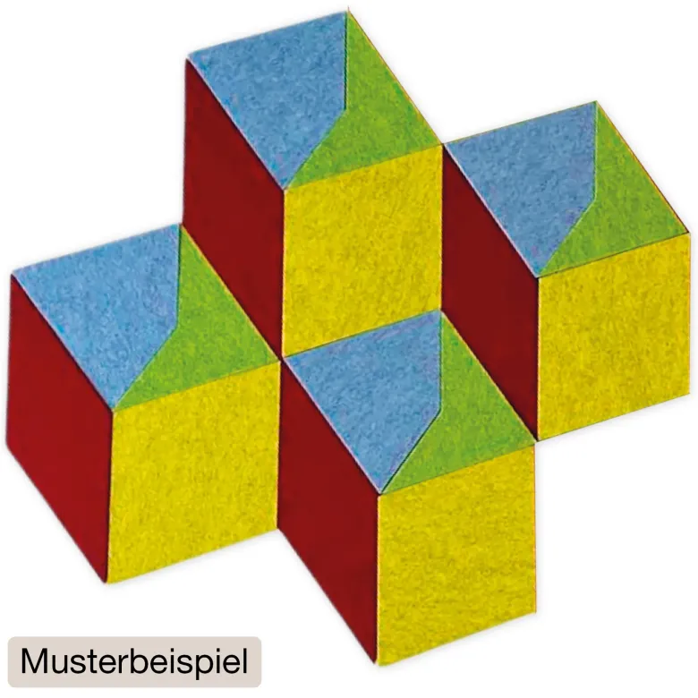 Schallabsorber Silentstar "4 Würfel", 83x85 cm, 16-tlg.