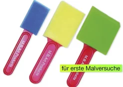 Schaumstoff-Flachpinsel Set, 3-tlg.