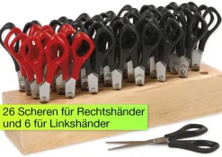 Scheren im Holzständer, 33-tlg.
