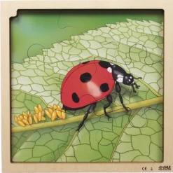 Schichten-Puzzle "Marienkäfer" + gratis APP, 86-tlg.
