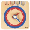Schüler-Lern-Uhr 1-24 analog/digital, manuell, aus Holz