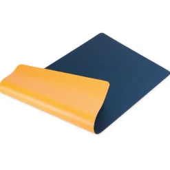 Schreibtisch-Unterlage zweifarbig, 90x45 cm, blau/gelb