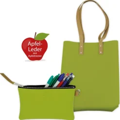 Schultertasche "Mali" aus Apfelleder