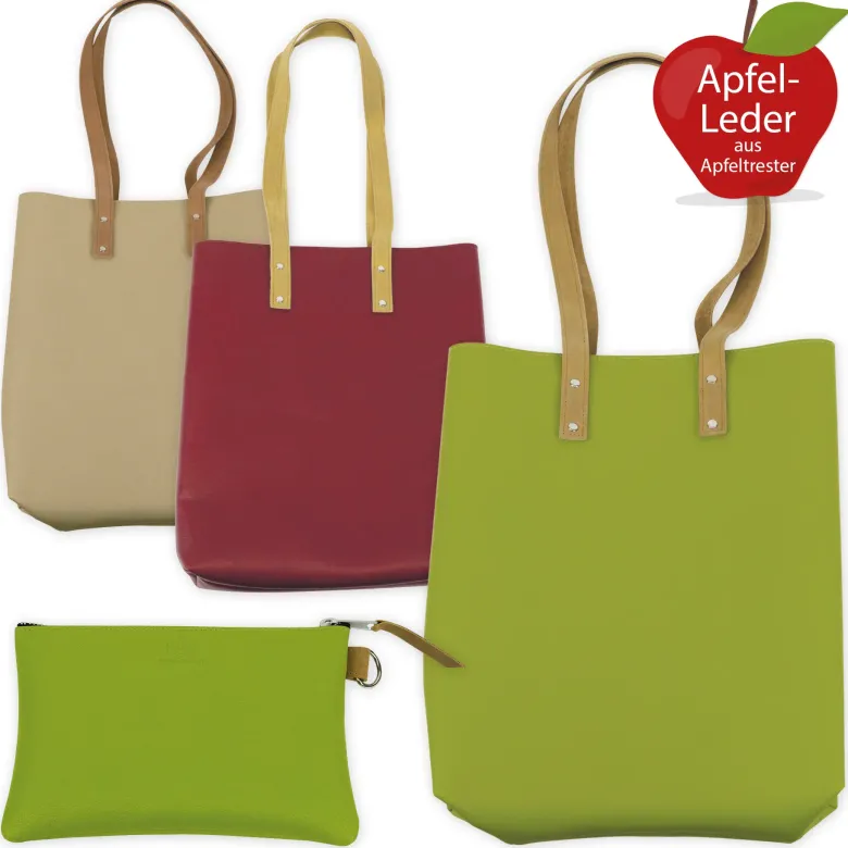 Schultertasche "Mali" aus Apfelleder