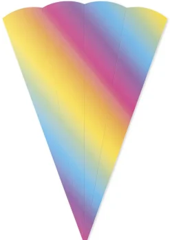 Schultüten zum Stecken "Regenbogen", 68 cm hoch, 5 Stück
