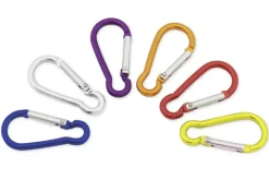 Set Alu-Karabiner-Haken, 50 mm, farbig, 12-tlg.