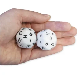 Set Buchstaben-Würfel 2-tlg., 32 mm ø