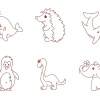 Set Dauer-Stempel "Tiere", 6-tlg.
