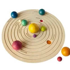 Set 3D-Sonnensystem aus Holz, 22-tlg.